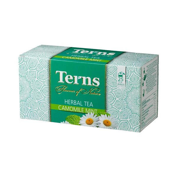 Terns CAMOMILE MINT чай травяной пакетированный ароматизированный в саше, (25п х 1,5г)