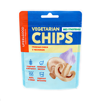 

Снеки грибные UFEELGOOD с чесноком (без глютена) ИП Кутузов Д.М. 50г