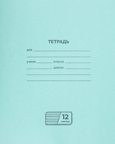 Тетрадь BG 12 листов, в частую косую линейку