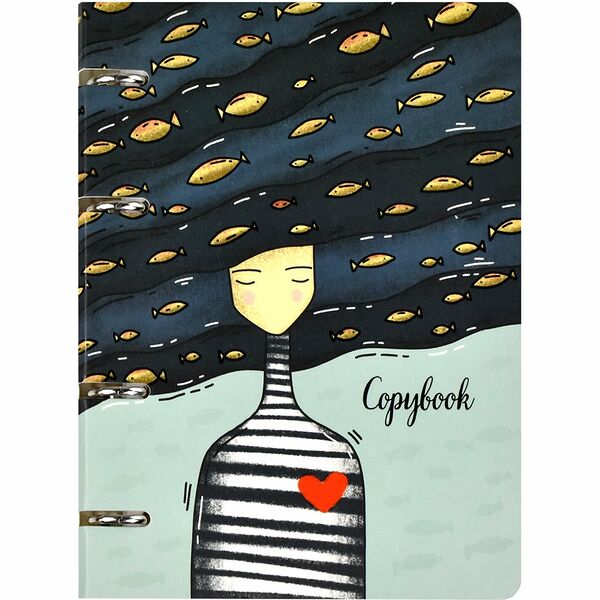 Тетрадь Морская фантазия с кольцевым механизмом 120 л