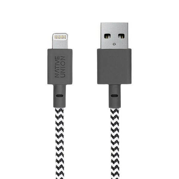 Кабель Native Union Belt Lightning/USB (1,2 м), зебра