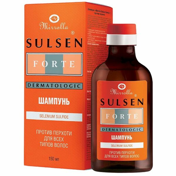 Шампунь Mirrolla Sulsen Forte против перхоти для всех типов волос 150 мл