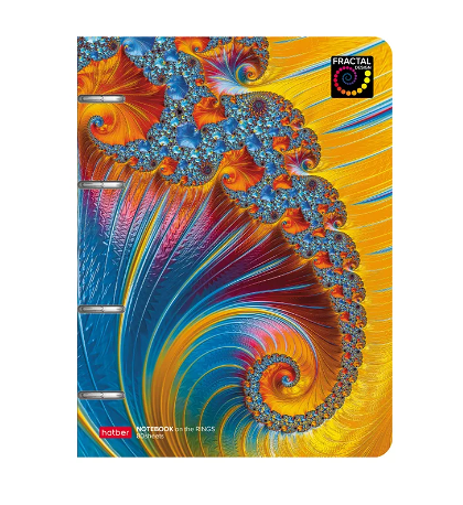 Тетрадь Hatber Перламутровый аммонит на 4-х кольцах в клетку А5, 80 л