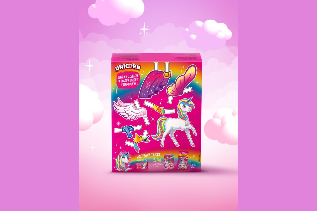 

Готовый завтрак Unicorn Радужные колечки с фруктовым вкусом 195 г