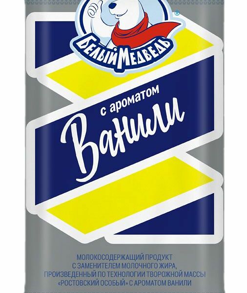 Масса творожная Белый Медведь с ванилью 22%, 180г