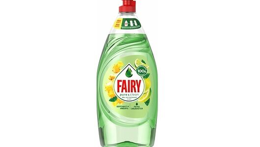 Средство для мытья посуды Fairy Pure and Clean бергамот и имбирь, 900 мл