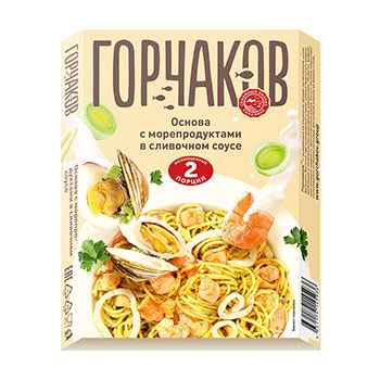 

Основа с морепродуктами Горчаков в сливочном соусе, 300г