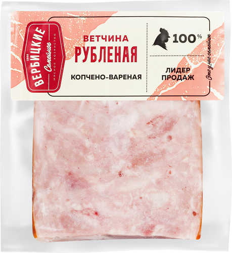 

Ветчина варено-копченая Вербицкие Рубленая 350 г