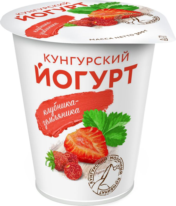

Йогурт Кунгурский с клубникой и земляникой 1.5% 300 г