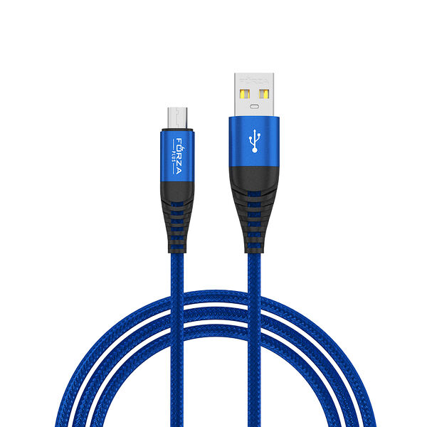 Forza кабель для зарядки атлас microusb, 1,5м, 1.5а, 7,5w, тканевый, 3 цвета