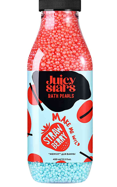 Жемчуг для ванны Juicy Stars Крышесносная Земляника 400мл