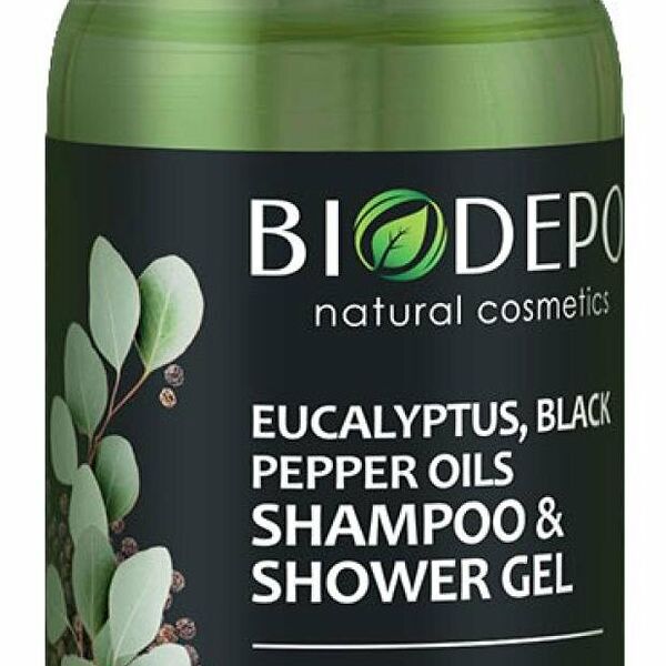 Гель-шампунь для тела и волос Biodepo 2 в 1 с маслами эвкалипта и черного перца