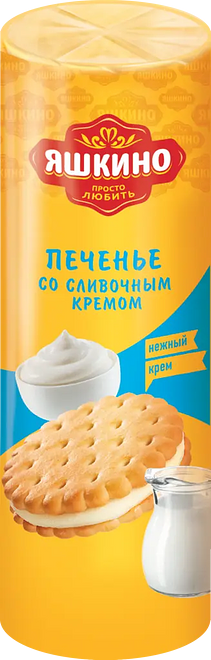 

Печенье затяжное Яшкино со сливочным кремом 190 г