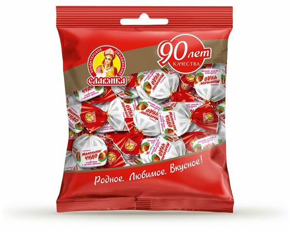 Конфеты Маленькое чудо Славянка сливочное с целым орехом 206 г