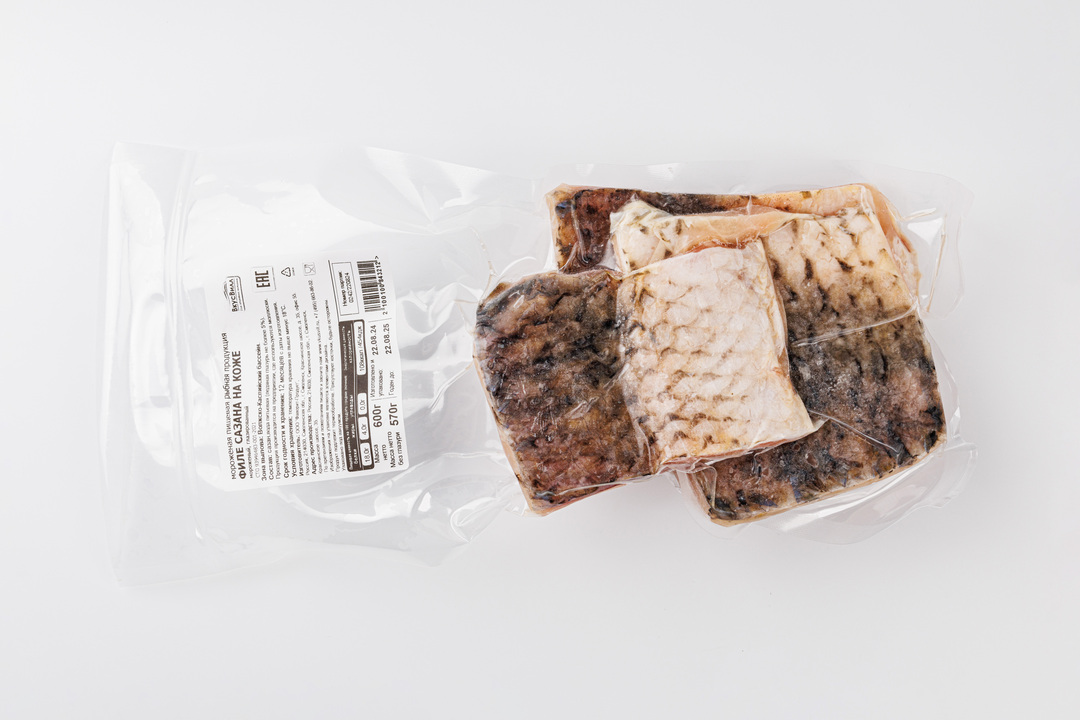 

Сазан филе на коже ВкусВилл замороженный 600 г