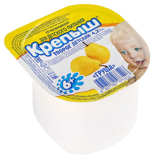 

Творог детский Крепыш Груша с 6 месяцев 4.2% 100 г