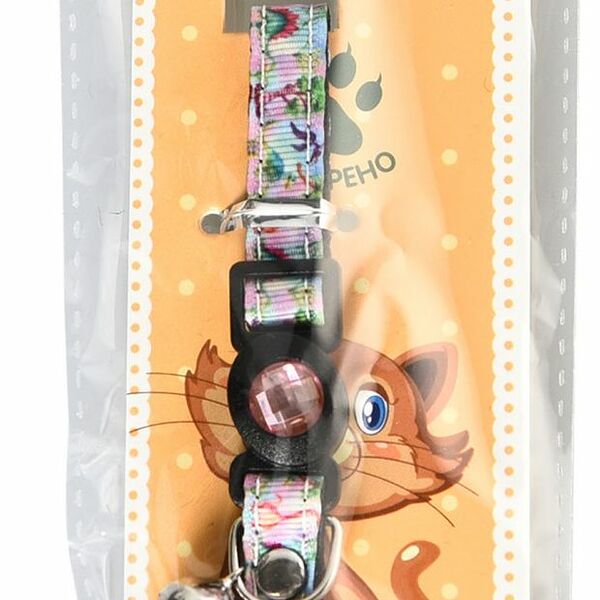 Ошейник для кошек Homecat Цветы с бубенчиком, 20-30 см