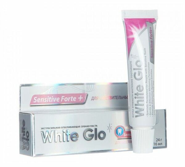 Зубная паста White Glo Sensitive Forte+ для снижения чувствительности зубов 16 мл