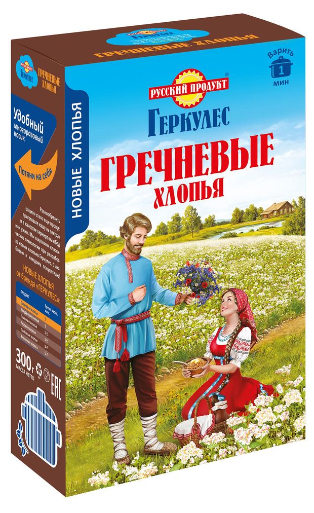 

Хлопья гречневые РУССКИЙ ПРОДУКТ Геркулес
