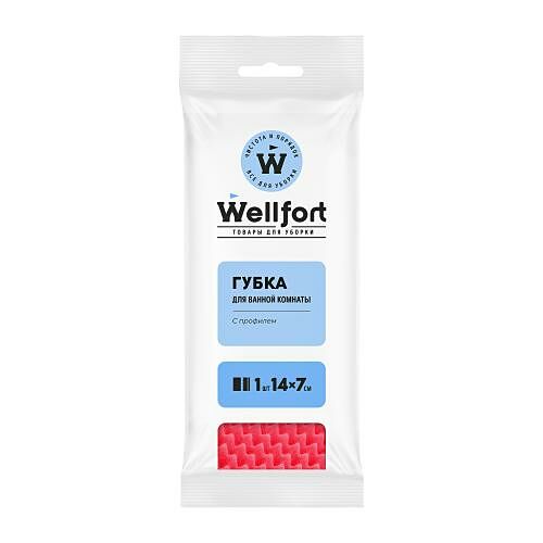 Губка для мытья ванной Wellfort с профилем, 1 шт