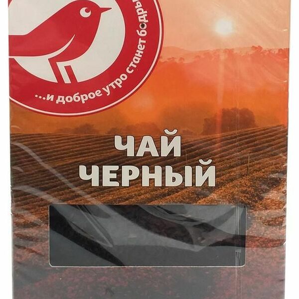 Чай черный АШАН Красная птица листовой, 100г