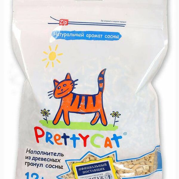 Наполнитель древесный PrettyCat Wood Granules впитывающий 4 кг