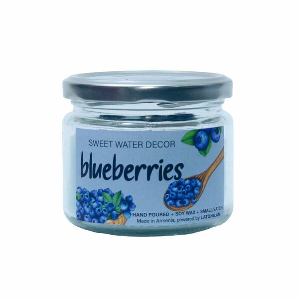 Большая свеча с запахом черники