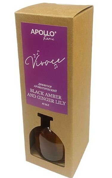 Диффузор APOLLO Adagio Black amber and ginger lily 100мл