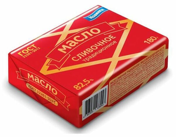 Масло сливочное Айсберг-Люкс Традиционное 82,5%, 180 г
