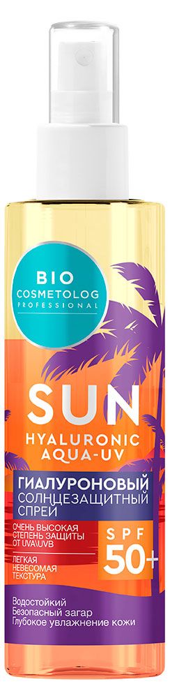 

Спрей солнцезащитный Bio Cosmetolog Professional Гиалуроновый SPF 50+ 190 мл