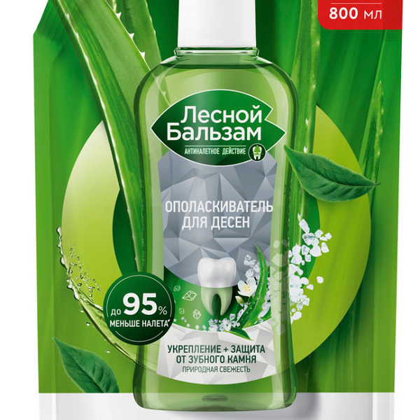 Ополаскиватель Лесной Бальзам Природная Свежесть для десен, 800мл