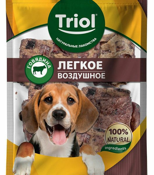 Лакомство для собак Triol Лёгкое говяжье воздушное 40 г