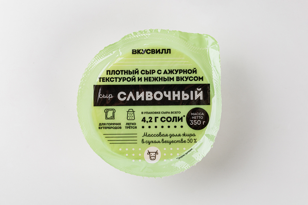

Сыр ВкусВилл Сливочный 350 г