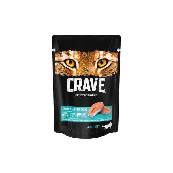 Корм для взрослых кошек Crave Лосось, 70г