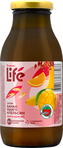 Смузи Лeнта Life Банан, манго, апельсин 300 мл