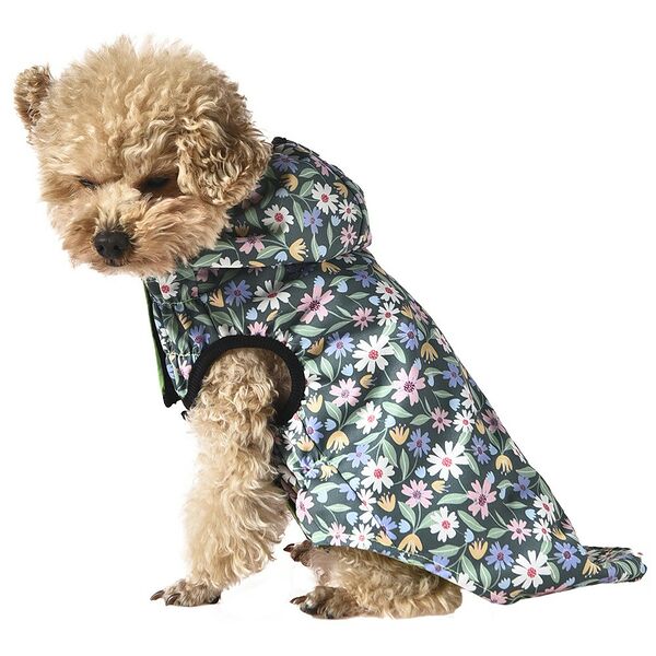 Плащ для собак Foxie Flower glade двухсторонний M, разноцветный
