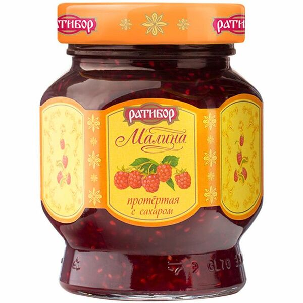 Малина протертая Ратибор с сахаром 365 г