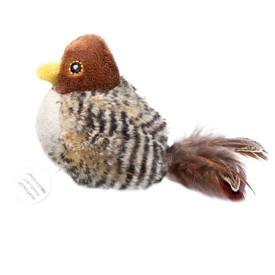 Игрушка для кошек Птичка со звуковым чипом и кошачей мятой