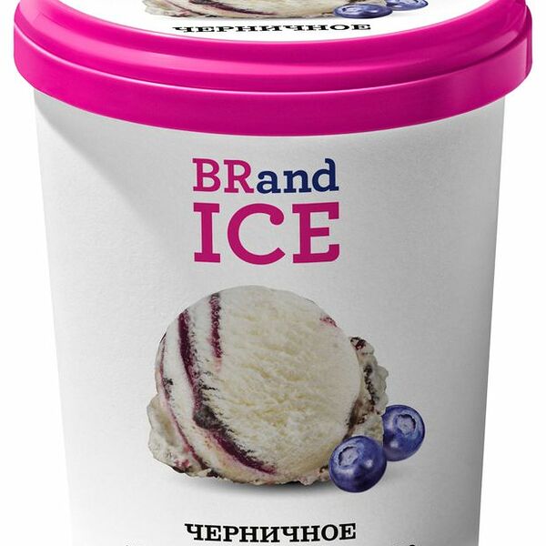 Мороженое сливочное BRandICE Черничное с ароматом ванили, 600 г