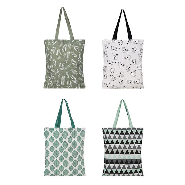 Vetta сумка-шоппер хозяйственная, 37х41см, до 7кг, 4 дизайна в ассортименте, зеленый цвет