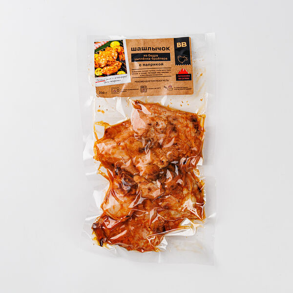 Шашлычок из бедра цыпленка-бройлера с паприкой, 200г