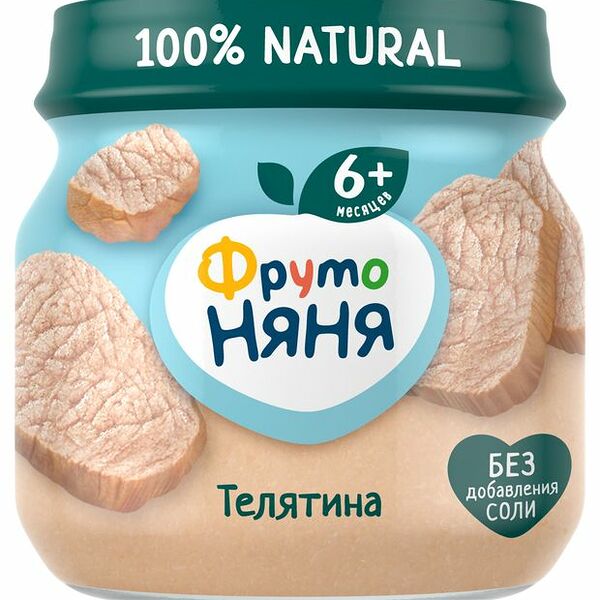 Пюре мясное ФрутоНяня Телятина с 6 месяцев 80 г