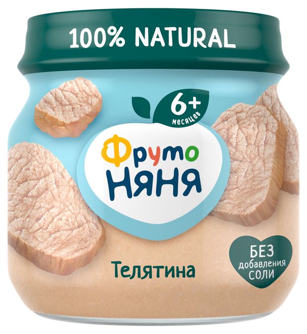 

Пюре мясное ФрутоНяня Телятина с 6 месяцев 80 г