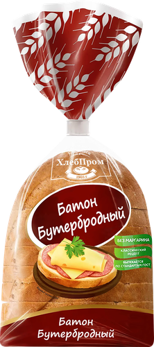 

Батон ХП Ульяновск Бутербродный, в нарезке, 200г