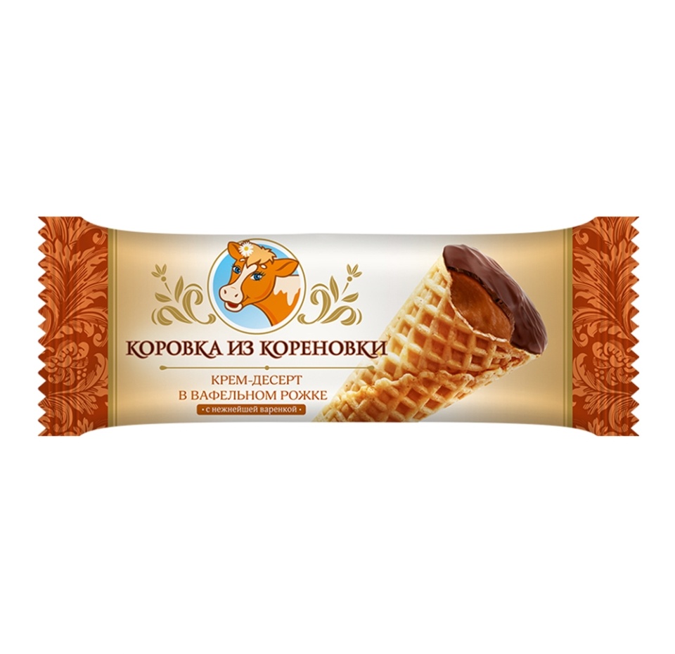 

Крем-десерт Коровка из Кореновки Рожок вафельный с вареной сгущенкой 25% 40 г