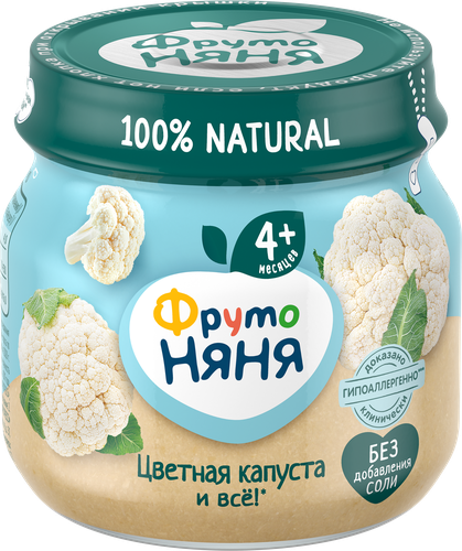 

Пюре овощное ФрутоНяня Цветная капуста с 4 месяцев 80 г