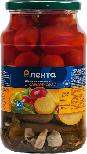 Ассорти овощное Лента с кабачками, 900 мл