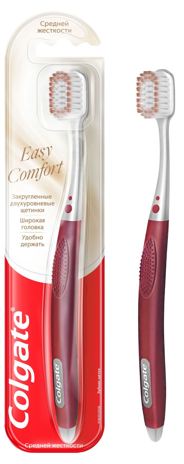 

Зубная щетка Colgate Easy Comfort средней жесткости цвет в ассортименте 1 шт