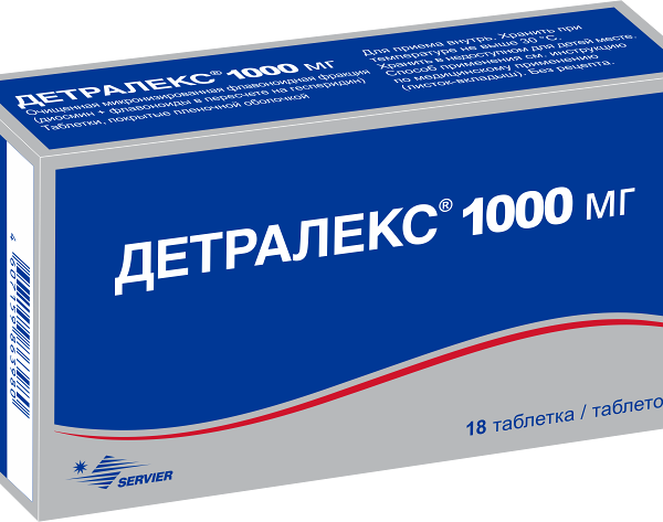 Детралекс 1000 мг № 18 табл.