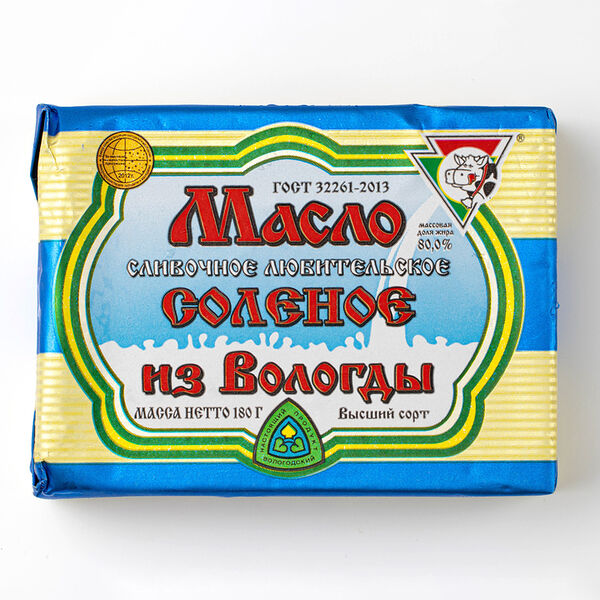 Масло сливочное Из Вологды Любительское 80% 180г